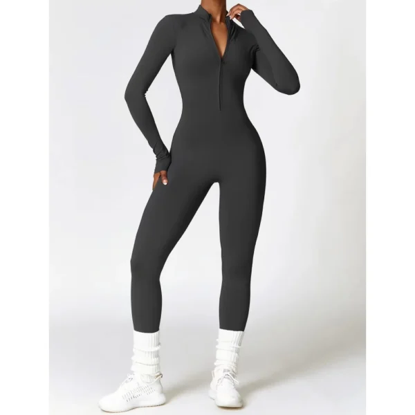 Cozy Fleece Women's Yoga Bodysuit - Image 5