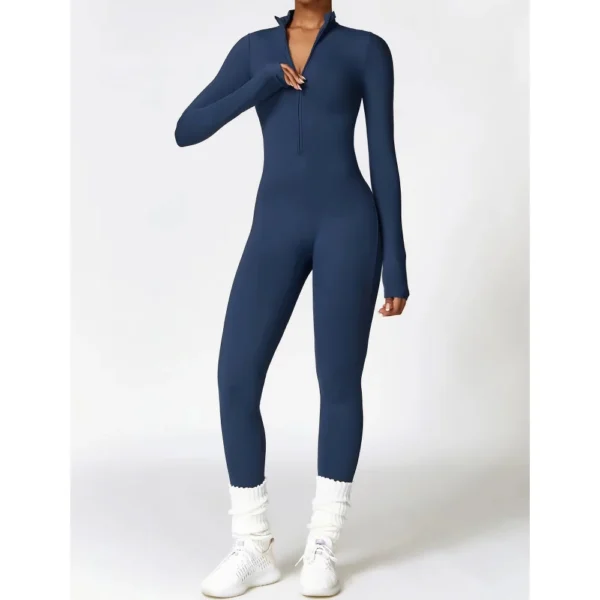 Cozy Fleece Women's Yoga Bodysuit - Image 2