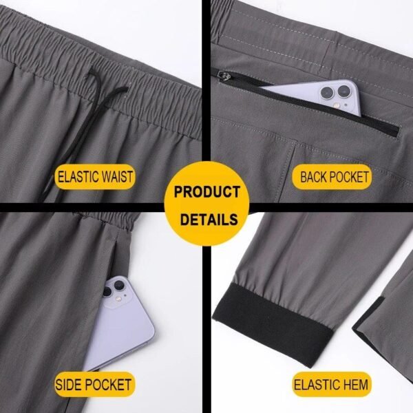 Men's Elastic Running Trousers - Image 2
