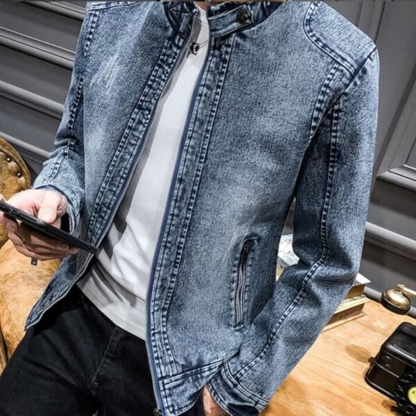 Men's Slim Fit Denim Jacket - Image 2