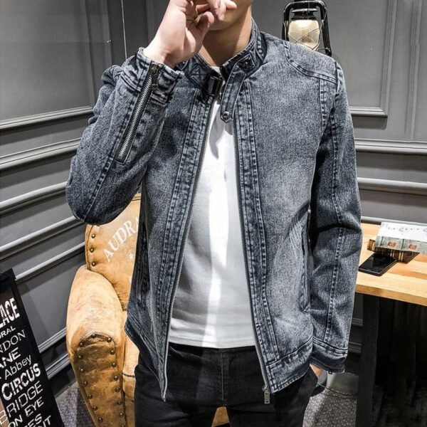 Men's Slim Fit Denim Jacket - Image 5